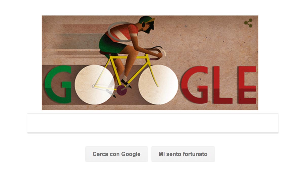 Doodle di Google per il 104esimo anniversario della nascita di Gino Bartali