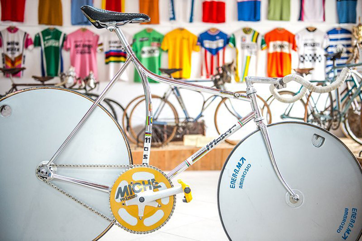 Bici Cicli Francesco Moser Va Por La Hora al museo di Cosseria